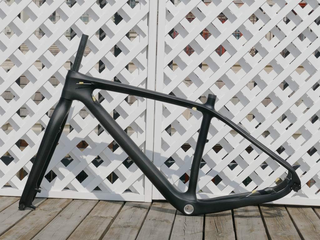 UD Carbon Fiber Matt 29er Mountain Bike Frame 19" (for BSA) MTB Frame 135mm x 9mm QR and 142mm x 12mm Thru Axle Compatible Carbon Bicycle Fork 29"