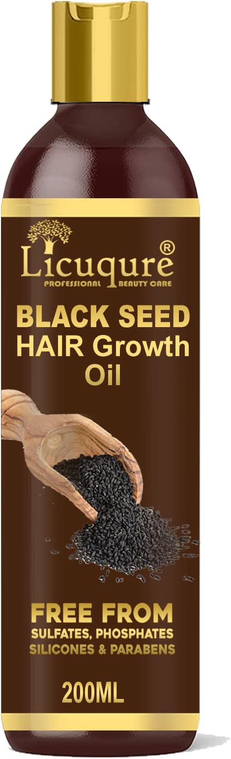 Licuqure Black Seed Hair Oil for Hair Growth for Men and Women (Kalonji Oil) Dandruff & Hairfall Control (200ML)