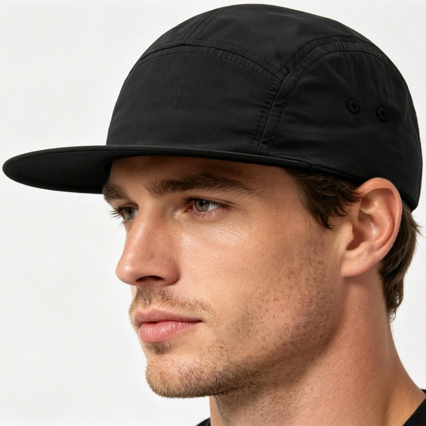 COOLSOME 5 Panels Hat Basic Daily Wear Breathable Quick Dry Cap