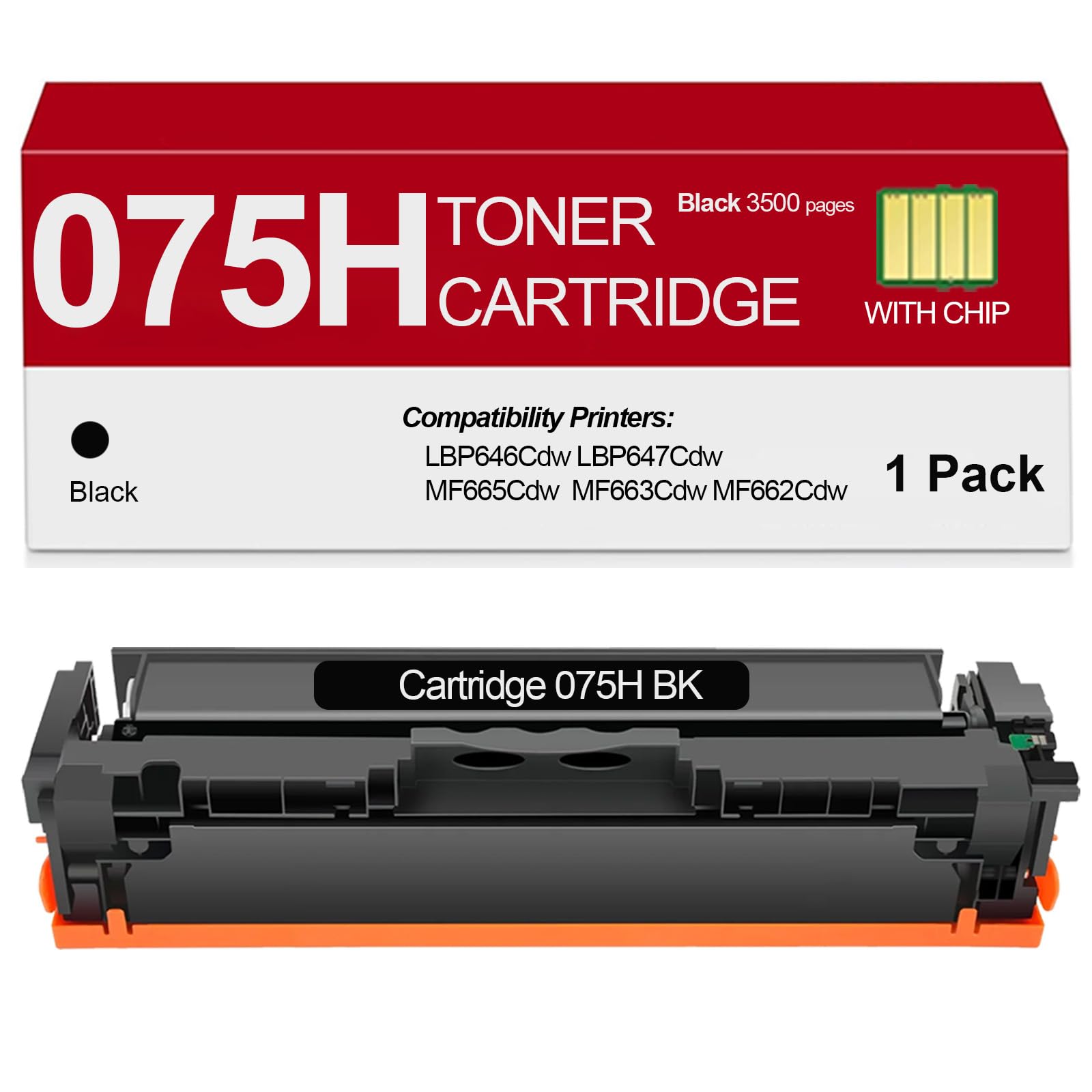 Amazon.co.jp: Eficazink 075H CRG075 CRG075H ブラック 大容量トナー