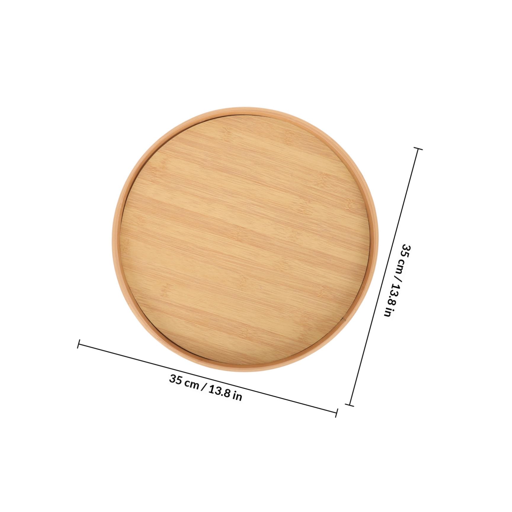 Cornice Decorativa Tonda in Legno Supporto da Tavolo, Portafoto per Esposizione di Foto e Dipinti, Design Semplice per Arredamento Casa e Visualizzazione Creativa 35cm