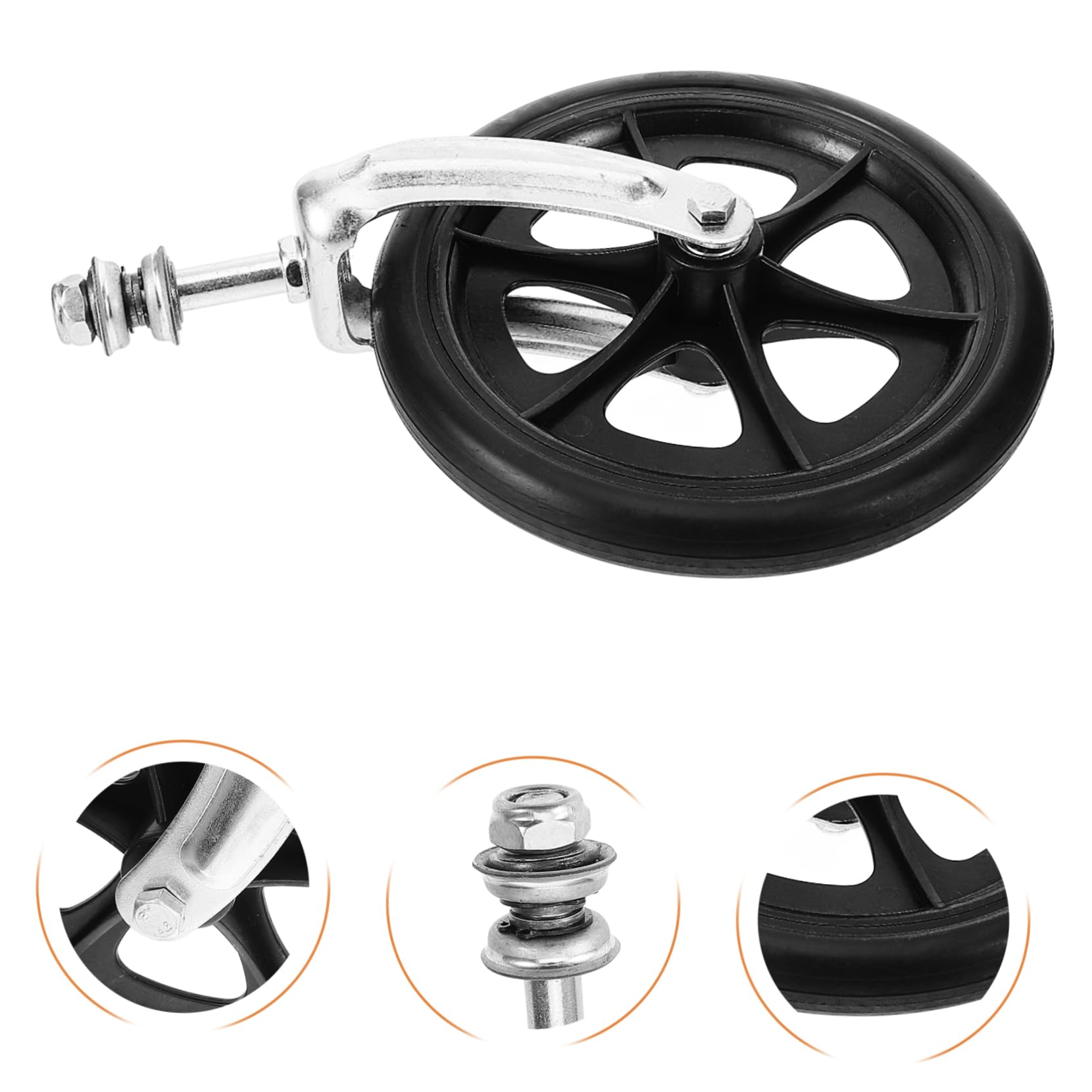 Accessori per, ruote di ricambio per sedie a rotelle, ruote anteriori, ruote di ricambio per sedie a rotelle, con supporto a forcella in metallo