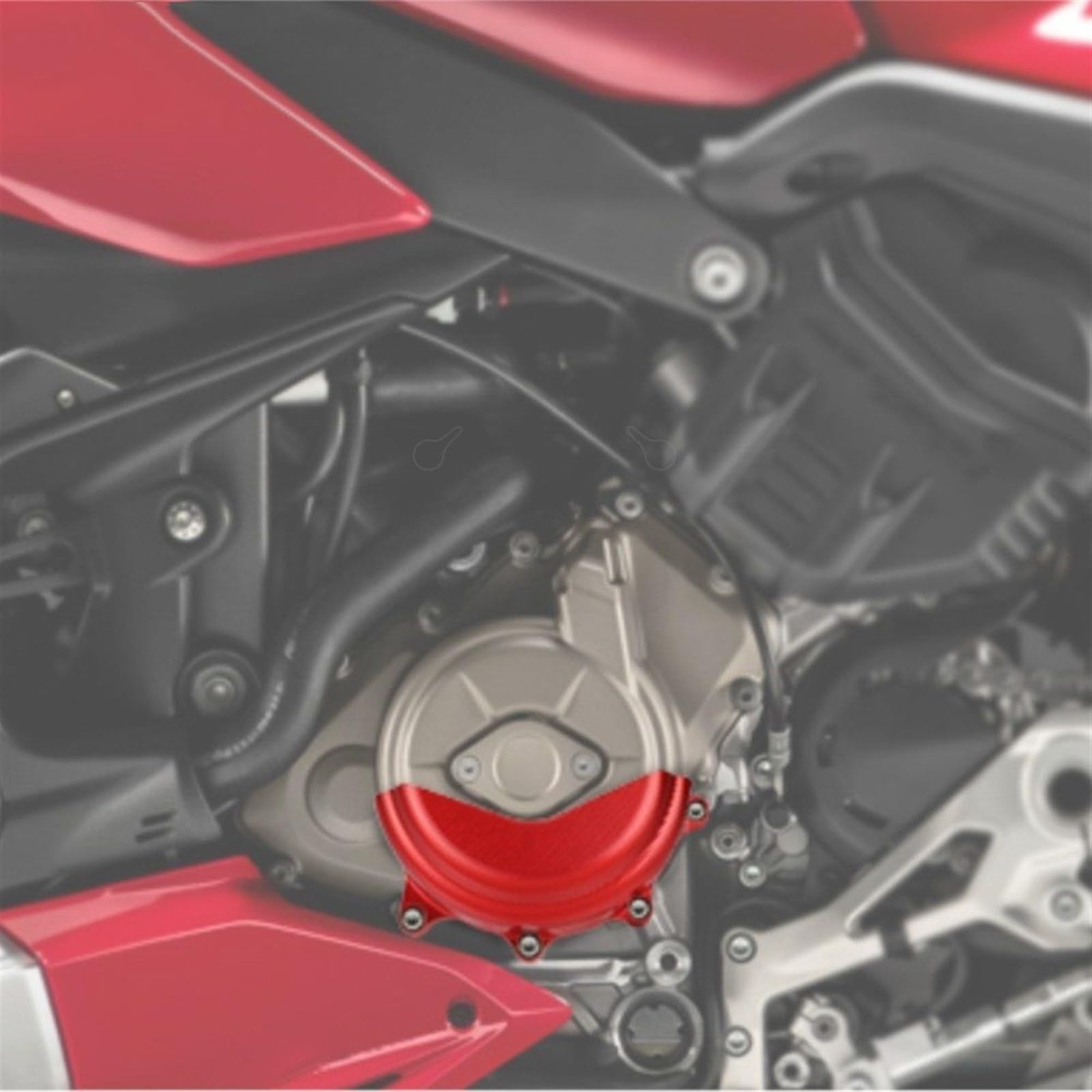 Motorcycle CNC Aluminium Fit For Ducati Panigale V4 2018-2019-2020-2021-2022-2023-2024 Left Side Engine Case Guard Slider Osłony silnika motocyklowego(RED)
