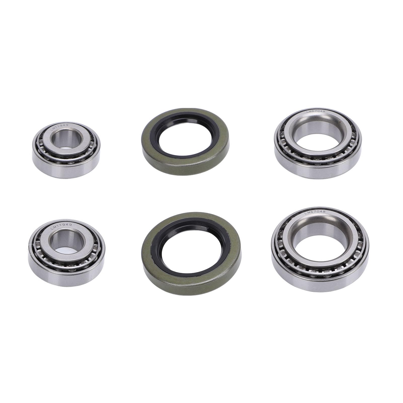 2 Ensembles de Roulements de Moyeu de Roue de Remorque avec Protecteur Professionnel LM11949 LM11910 LM67048 LM67010 Remplacement pour Essieux de 1 1 4 Pouces 3 4 Pouces Adaptés