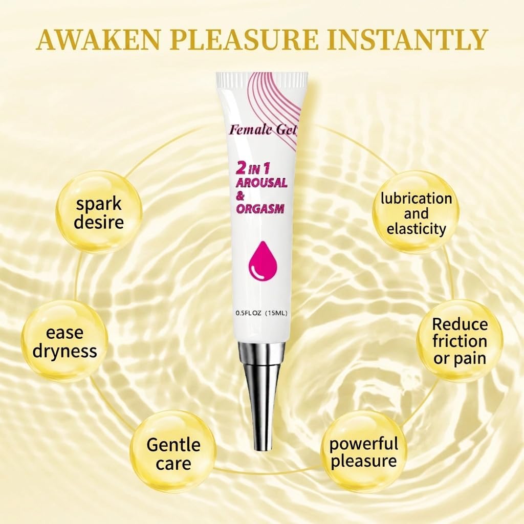 Female Gel 2-in-1 Intimate Wellness Formula, Water-Based Comfort Gel with Botanical Extracts, Enhancement & Support for Women, 0.5 fl oz