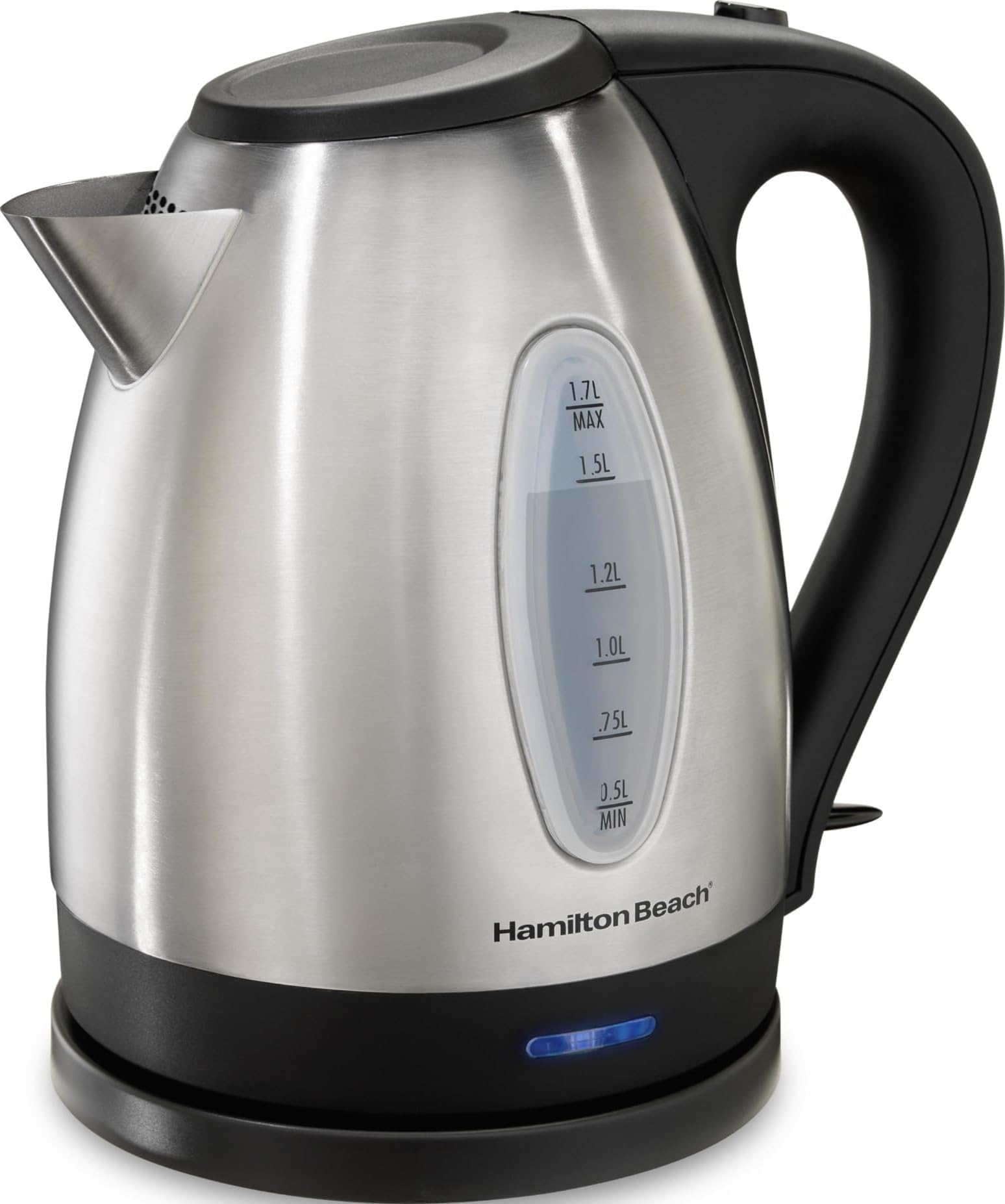 1.7 Liter Electric Tea Kettle, Water Boiler & Heater | Fast Boiling 1500 Watts | BPA Free | Cordless Serving | Auto-Shutoff & Boil-Dry Protection | Stainless Steel | 40880G