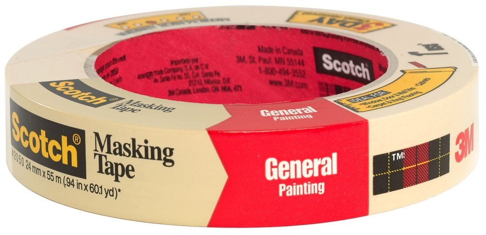 Scotch General Purpose Masking Tape, Tan, Tape for Labeling, Bundling and General Use, Multi-Surface Adhesive Tape, 0.94 Inches x 60 Yards, 1 Roll