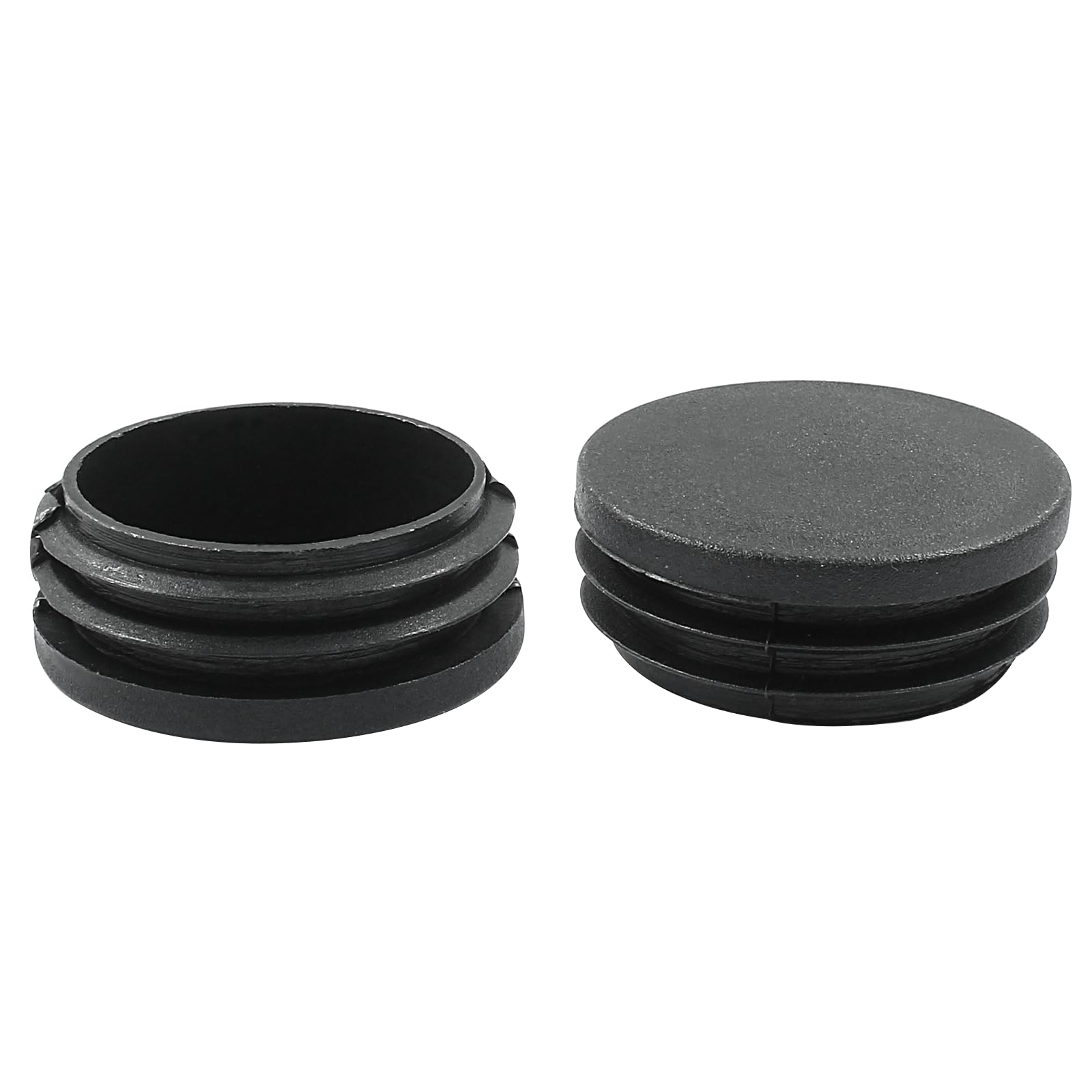 Bonsicoky 4 Pack 1-3/4 Inch (45mm) Round Plastic Hole Plugs, Black
