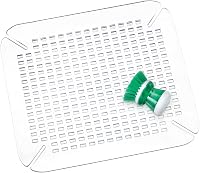 iDesign Large Clear Sink Mat Protector - Durable Plastic Kitchen Sink Grid, 13.5x16 Inches, Dish Drying Rack