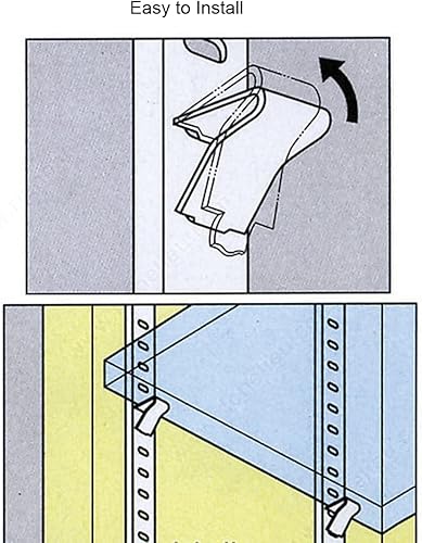 Miniatura 5 de Clips para estantes, clip de soporte ajustable para 255 Pilastra estándar, soportes de metal resistentes para estantería de gabinete de cocina