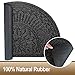 Mibao Half Round Doormat, 24 x 36 Non Slip Durable Welcome Door Mats, Boots Scraper Mats Indoor Outdoor Rug, Low-Profile Semicircle Door Mats for Entry, Garage, Patio, Heavy Duty, Easy Clean, Black