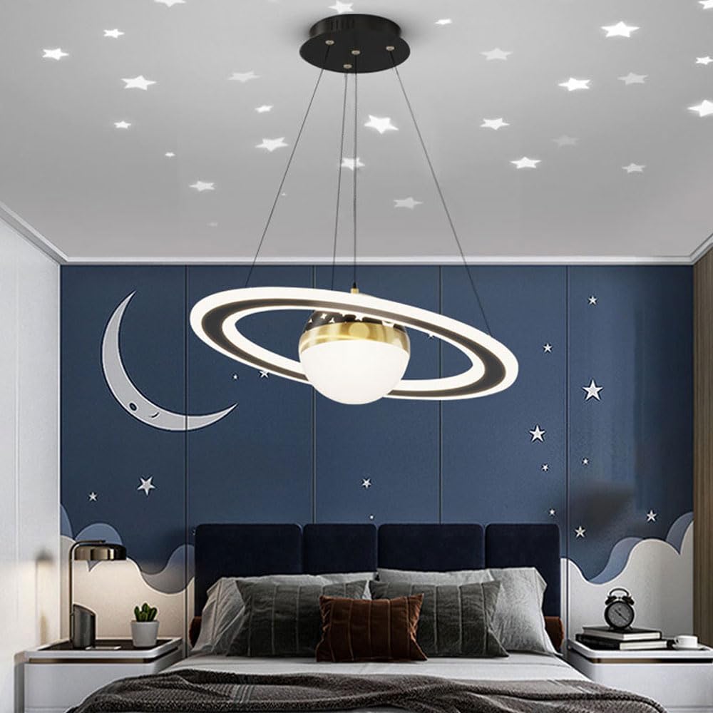 Lustre LED Planète à intensité variable et hauteur réglable en aluminium