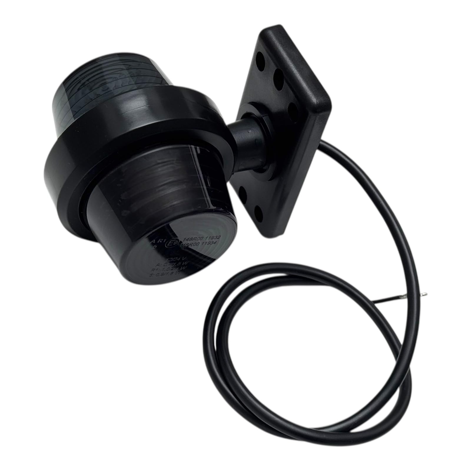 2x LED Umrissleuchte Begrenzungsleuchte 12V 24V - E9 Zulassung IP68 Wasserdicht - Positionsleuchte Rot Weiß Orange Set für LKW Anhänger Traktor Wohnwagen (Kurzer Arm - Weiß & Rot)