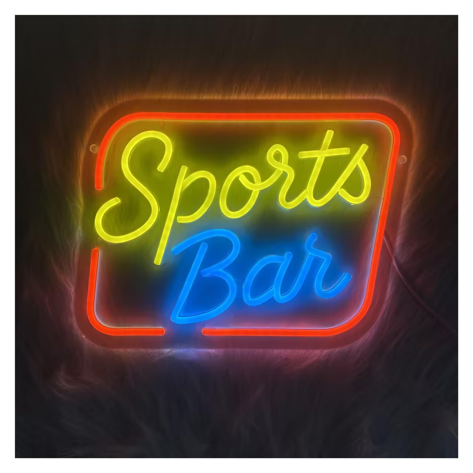 RONGCH Hanging Art Signs Sports Bar Neon Sign for Business Club Man Cave Pub Tavern Decor, USB Powered Dimmable 35cm