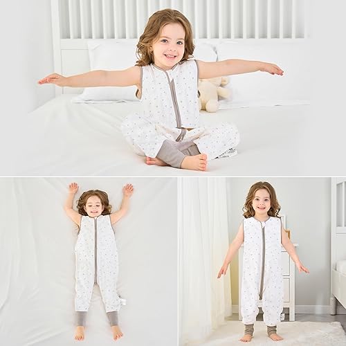 Miniatura 7 de Miracle Baby Saco de dormir con pies - Manta de algodón 100% de 0.5 TOG, diseño sin mangas, saco de dormir para bebé