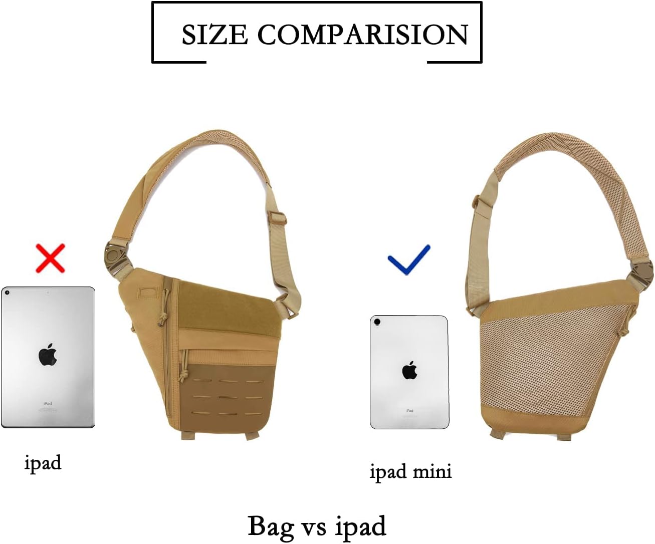 Concealed Carry Sling Bag for Men, Chest Holster Bag of Pistols Anti-Thief Crossbody Daypack Personal Pocket Sling Pack - Image 6