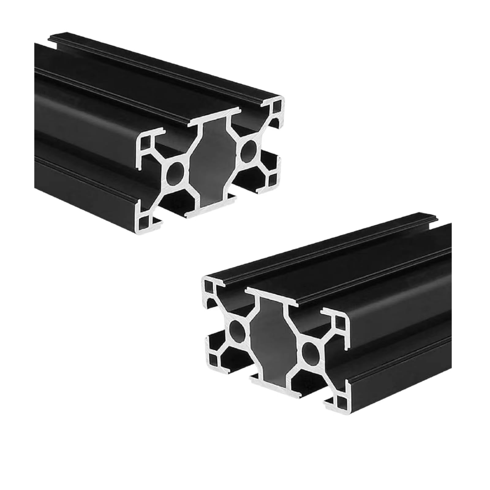 AluProfil 3060 Alu Profil 400mm T Typ Schwarz Aluminium Profile 30x60 Europäischer Standard Eloxierte Linearschiene Extrusion 2 Stück, für 3D Drucker und CNC