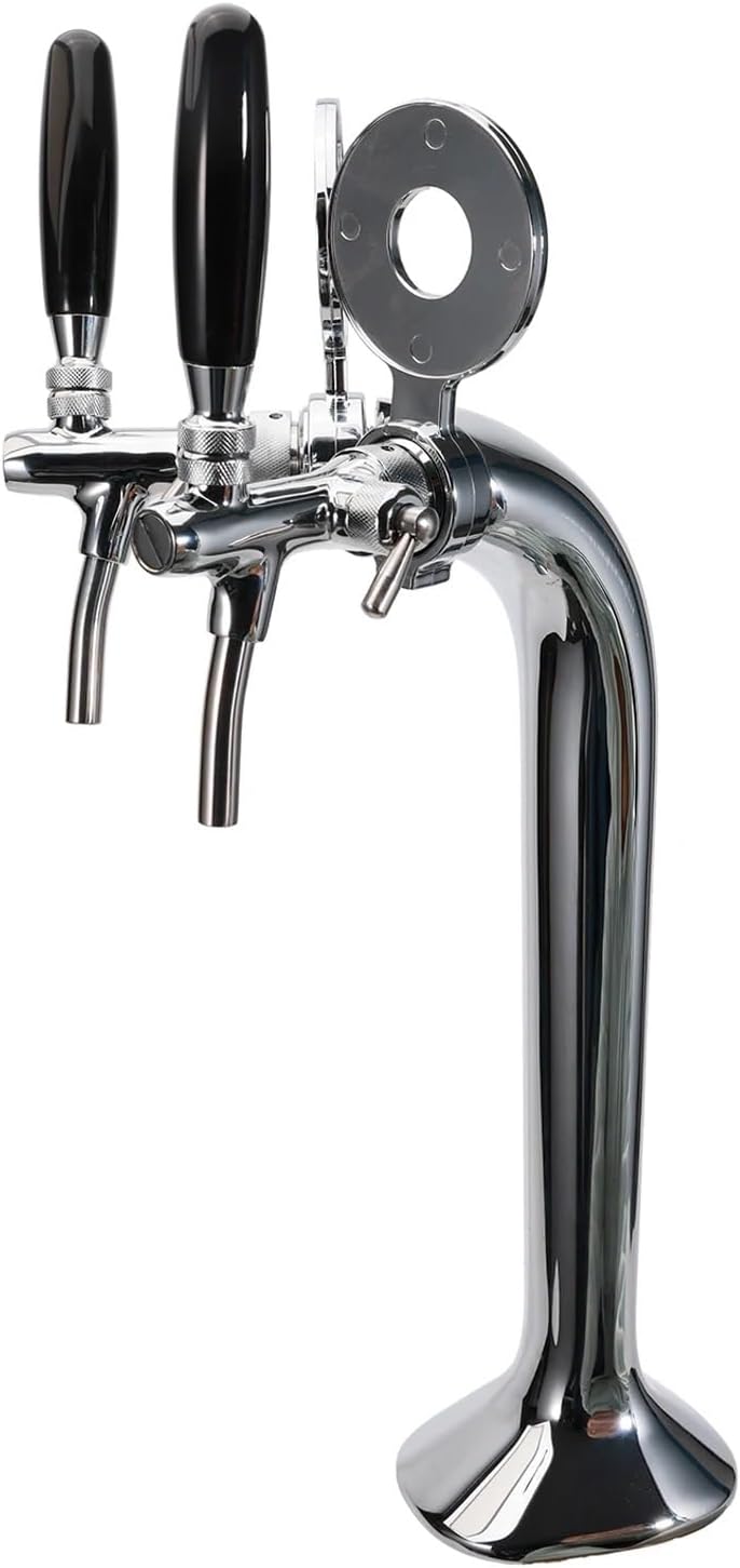 Chrome Plated Plastic Decal Holder for Homebrew Kegerator - 73mm Beer Tower Decal Holder - DIY Jockey Box - Available in 1, 2, or 3 pcs(1 pc)
