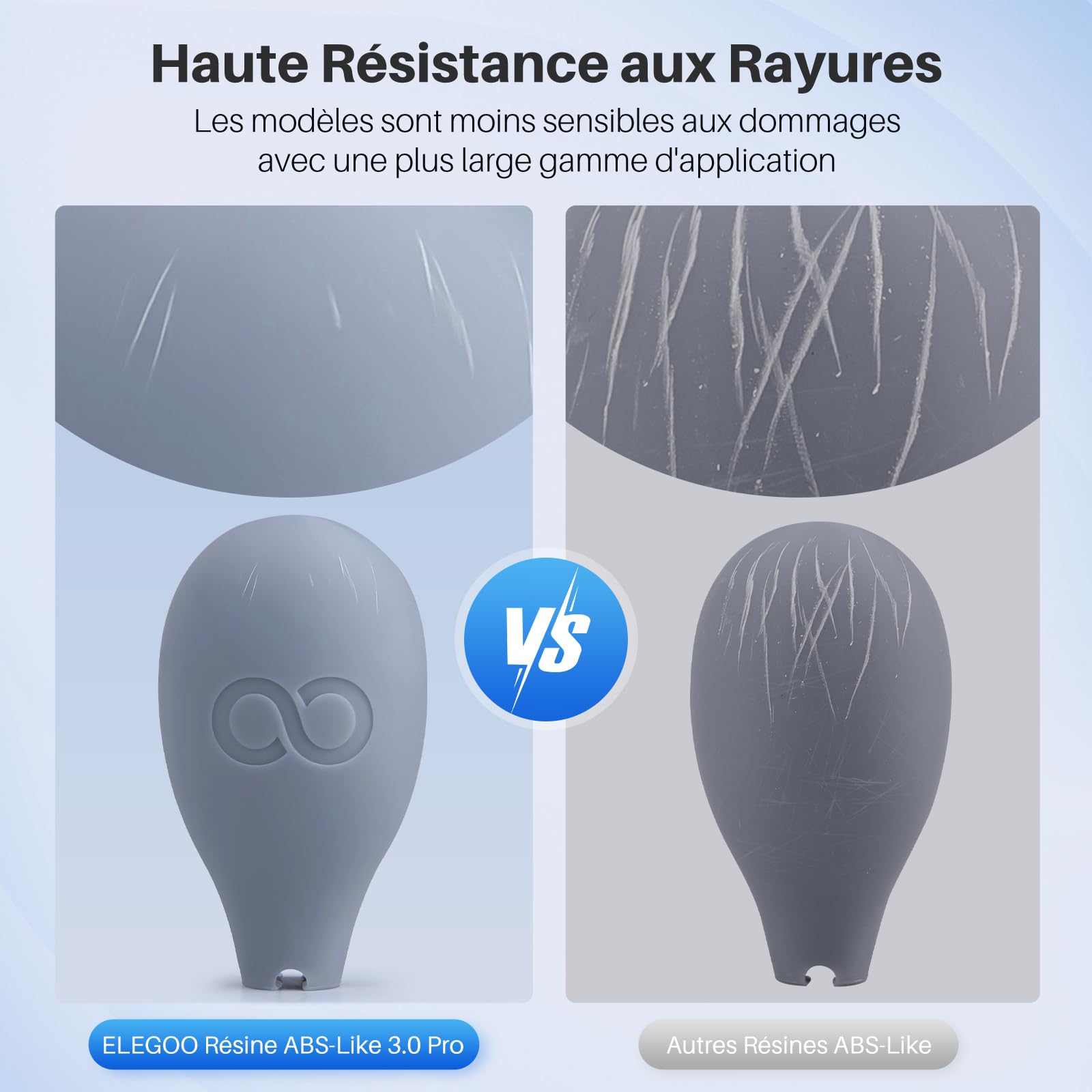 ELEGOO Résine ABS Like 3.0 Pro pour Impression 3D Imprimante 3D LCD MSLA DLP UV 405nm Résine Photopolymère, Haute Précision, Résistance et Ténacité Améliorées, Gris 2000G