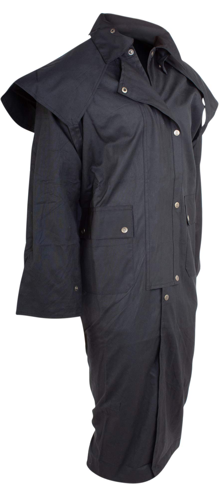 Amazon.co.jp: ロングブラックメンズオイルクロスオイルスキン西