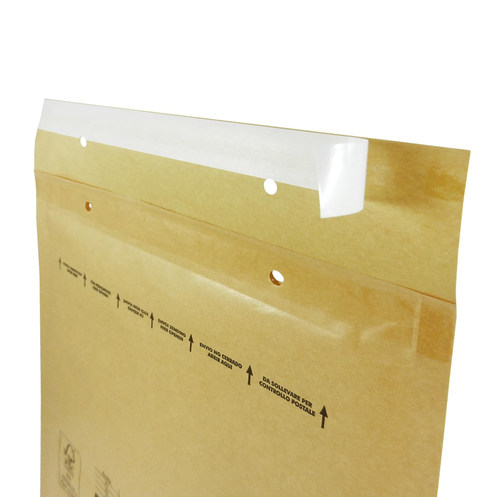 versando 200 sobres acolchados F6, tamaño interior 220 x 340 mm, dimensiones exteriores 240 x 350 mm, color marrón/amarillo dorado para DIN A4/A5