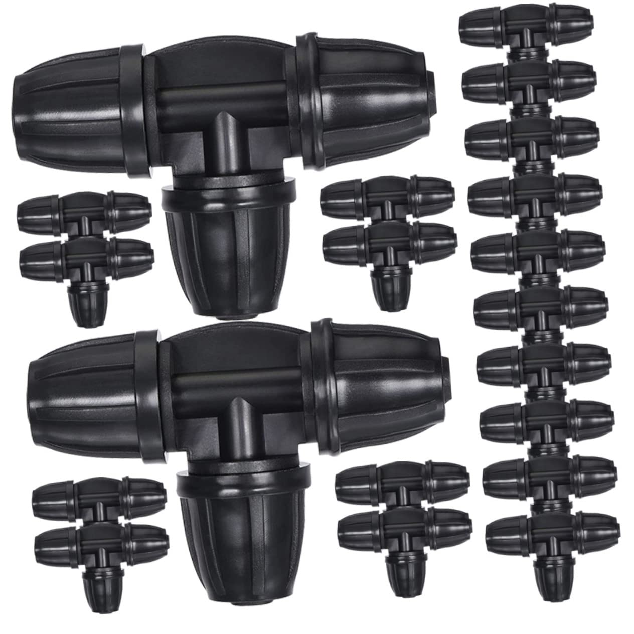 Connettore a T, 100 pezzi irrigazione a goccia raccordo a T tubo flessibile ugello a goccia kit irrigazione a goccia adattatore for irrigazione T spinato tubo for irrigazione da giardino