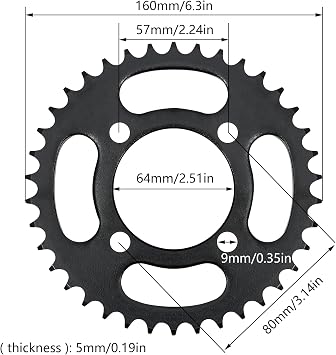Electric Brushless Geared Motor Kit DIY E-Bike Motor Kit with Motor Controller Headlight Chain No Teeth Freewheel for E-Tricycle Electric Bicycle(No Battery)