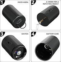 Vista 4 de Therwen 6 piezas de adornos giratorios para árbol de Navidad, funciona con pilas, motor giratorio de viento, motor de bola de discoteca, adorno