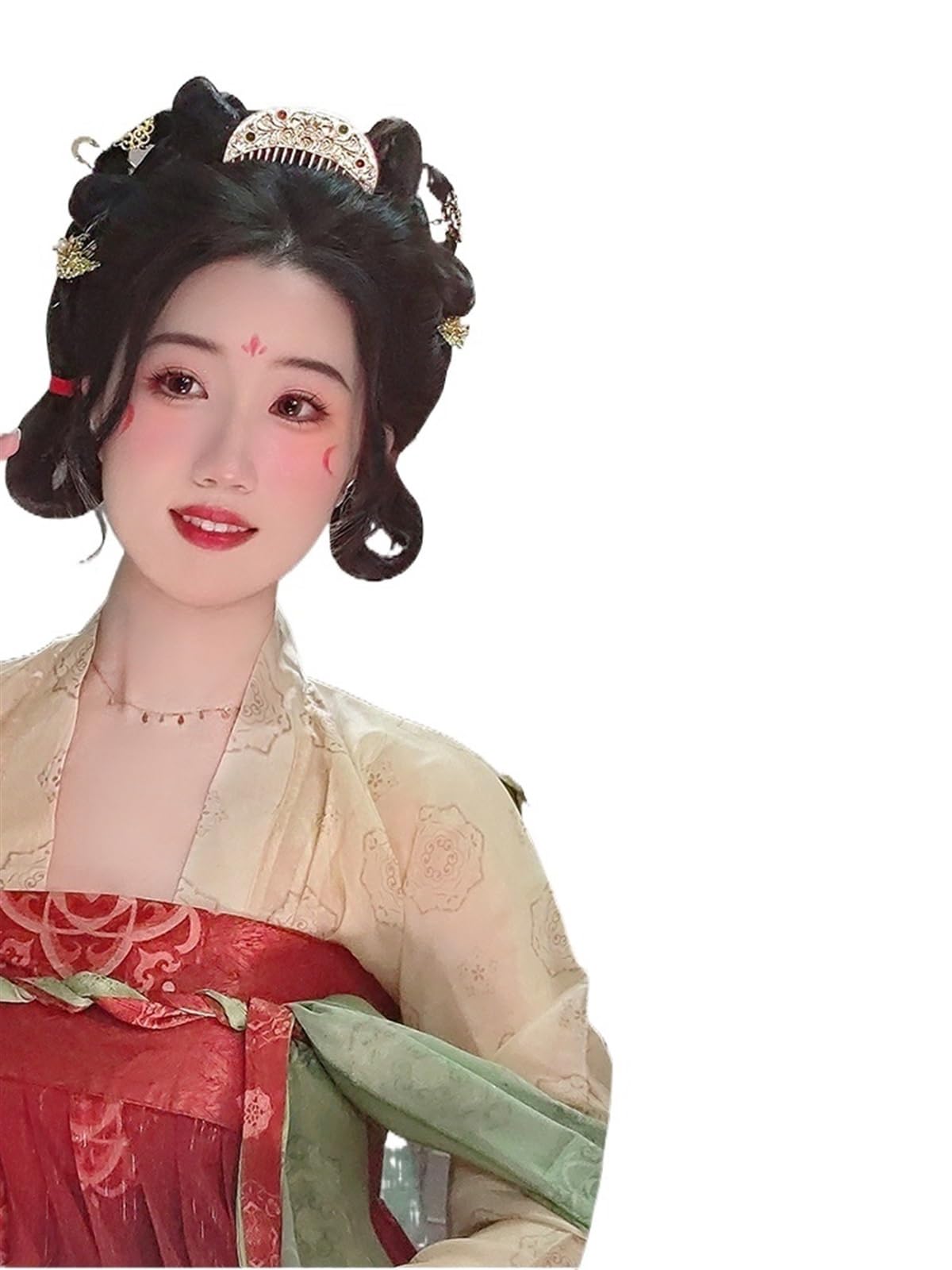 LYHHGS Synthetic Chinese Traditional Hanfu Wig Hair Bun Retro Black Chignon Fake Ancient Chinese Hair Bun Princess Cosplay Wig (Color : Wig B)