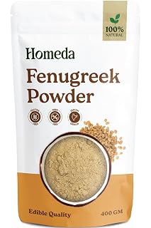 Homeda Methi Powder for Hair Growth & Eating (400g) Organic Fenugreek Seeds Powder - Dry Menthulu Venthamarai | Irani Methi Dana Seeds