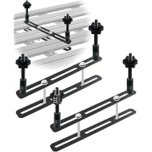 Recovery Track Board Mounting Kit, Universal Side Mount for Roof Platform Rack, Heavy-Duty Steel Traction Board Bracket with Lock, Quick Release Knobs for Off-Road & Overlanding