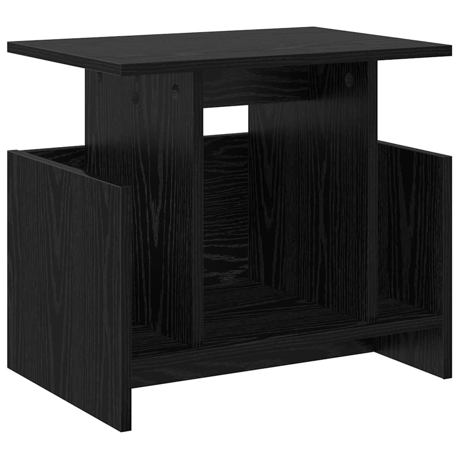 Gecheer TV-Ständer Schwarz Eichen-Optik 50 x 35 x 45 cm Holzwerkstoff, Fernsehschrank Fernsehtisch TV-Lowboard für Wohnzimmer Home-Cinema Gamerzimmer891002