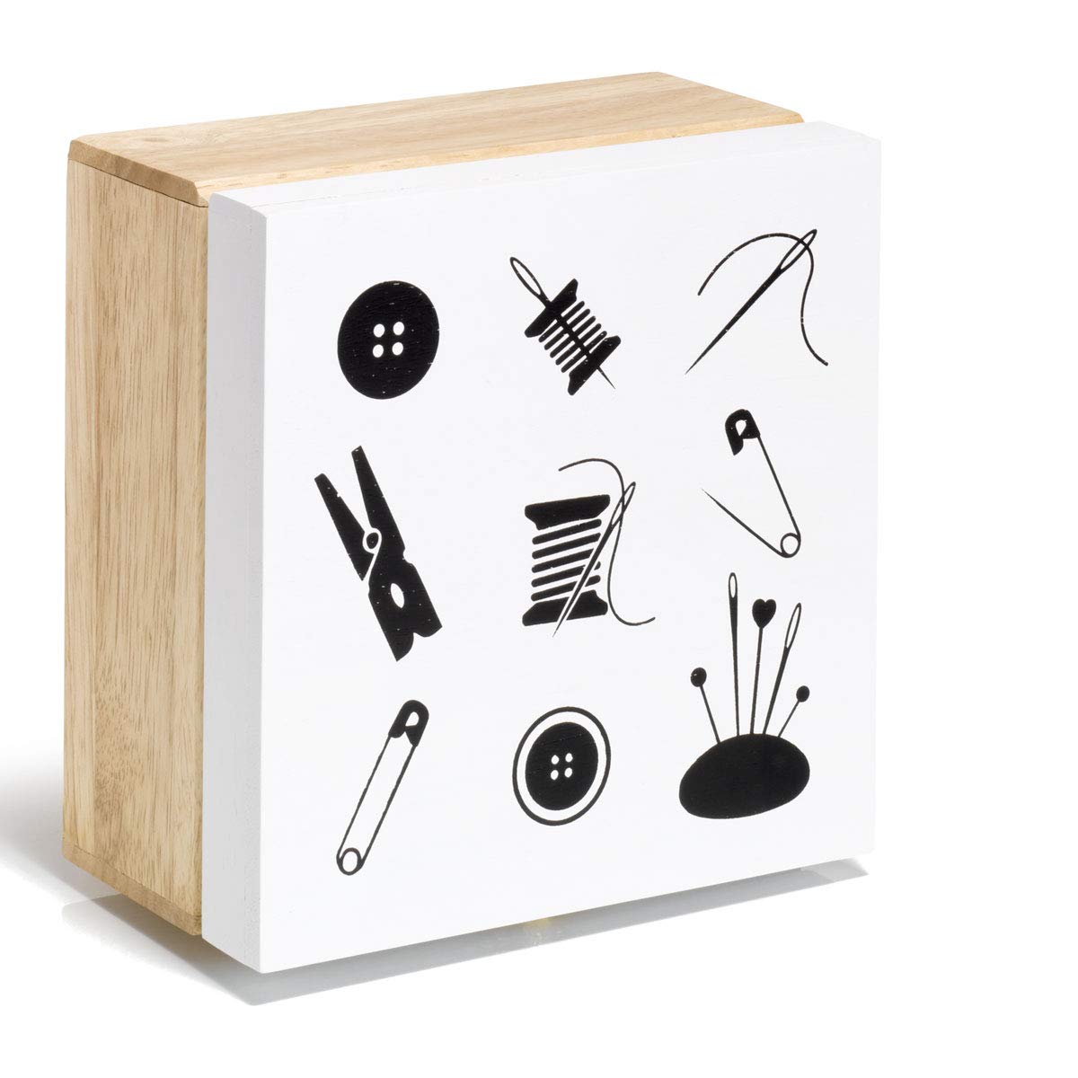 PrymAssortment Box Wood Motive Sewing, One Size, Multicoloured