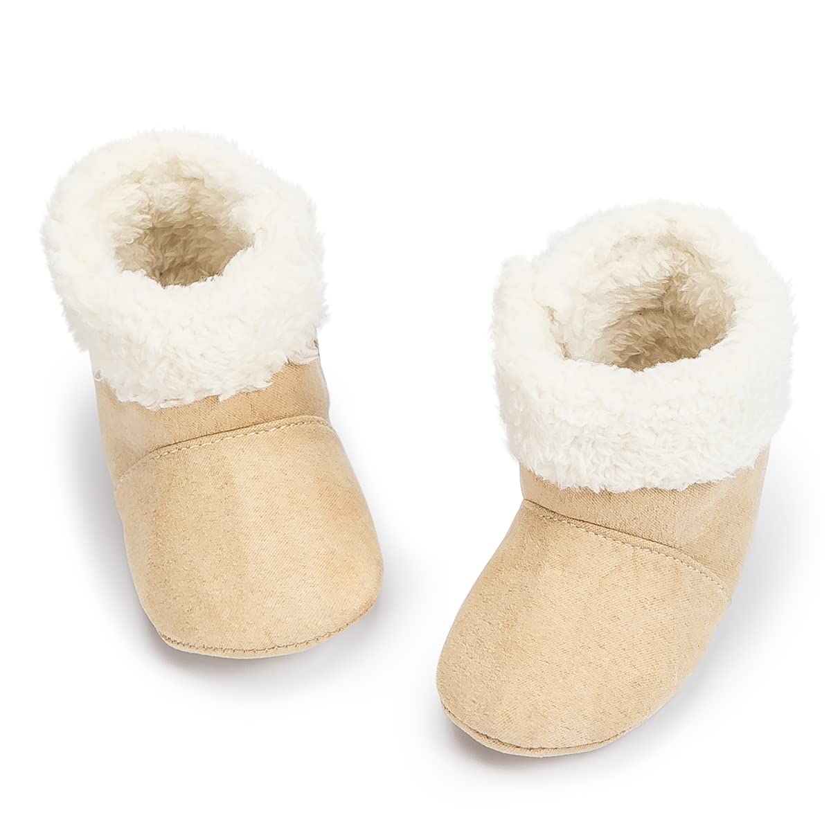 KIDSUN Infant Baby Boys Girls Boots Soft Sloe Fleece Booties Cozy Winter Warm Ankle Fur Snow Boot