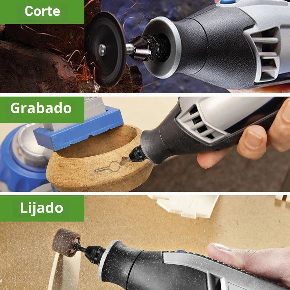 15 Piezas Portabrocas Compatible con Dremel, Accesorios para Herramienta Rotativa, 0,8 a 3,2 mm Sustituye 4486 Portabrocas sin llave, Sustituye 4485 Portabrocas de Latón y Tuercas de Metal