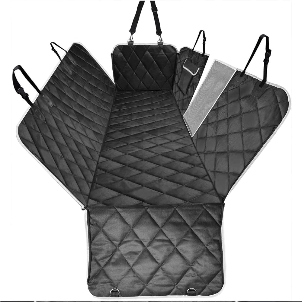 Woniyal 1Pack Dog Car Seat Cover for Mercedes Benz A-Klasse Limousine 4 (IV) V177 I 2019-2023 Waterproof Durable Pet Hammock with Mesh Window Non-Slip Backseat Protector for Vehicle Interior