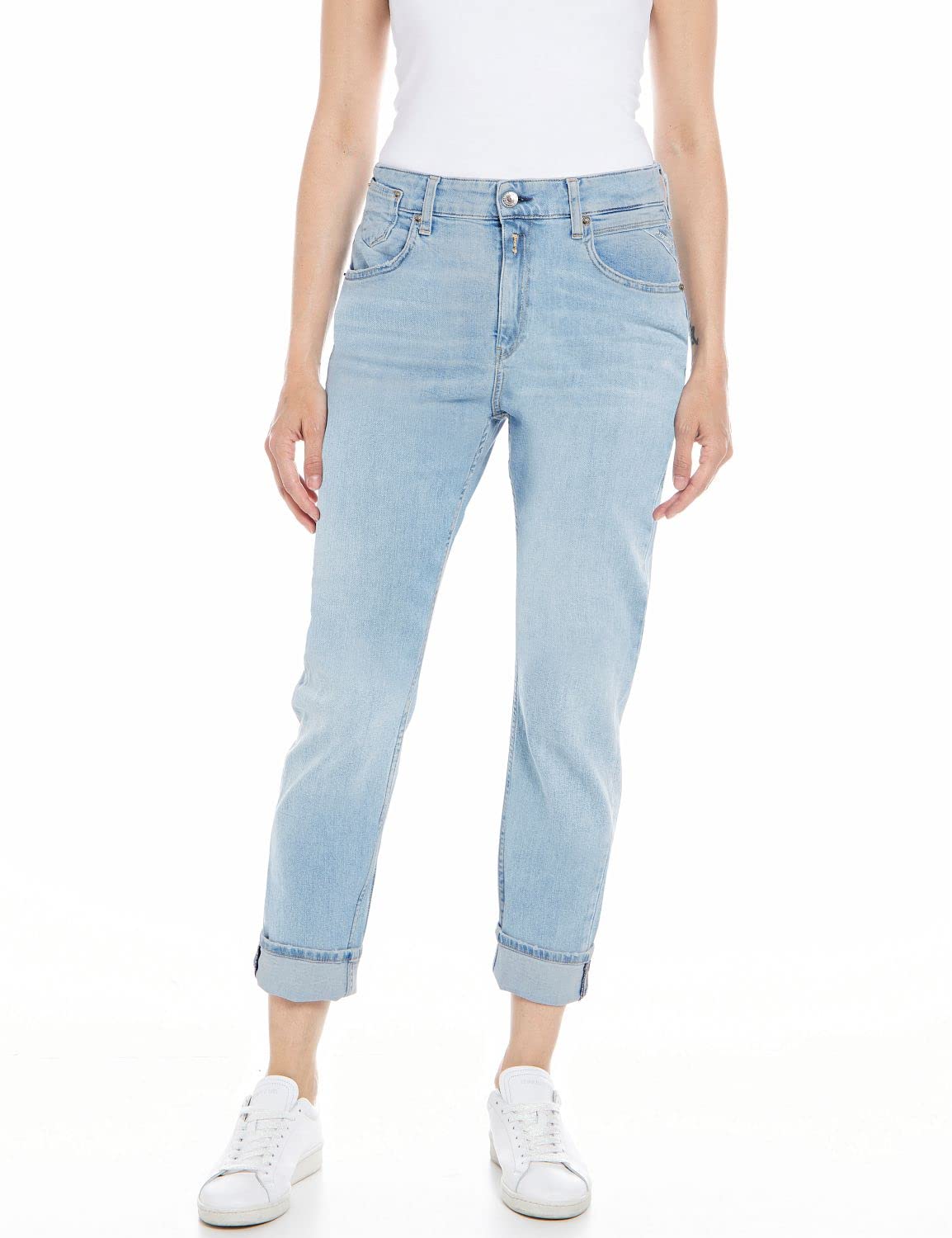 Replay Damen Jeans Marty Boyfit Bio, Light Blue 010 (Blau), 30W / 28L