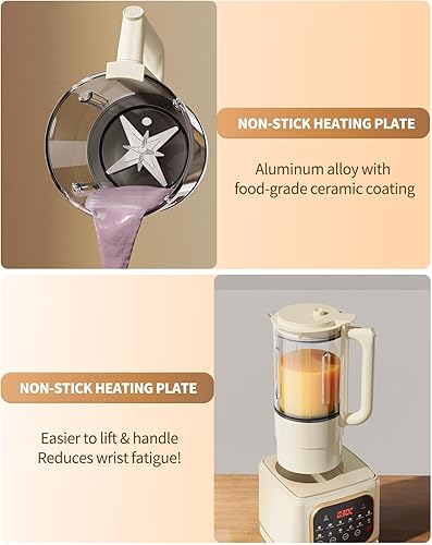 Miniatura 9 de Batidora de cocina silenciosa multifuncional 13 en 1 con escudo insonorizado  60 oz1.75 L  Preset 24 horas y aislamiento 6H  Caliente y fría  Hace