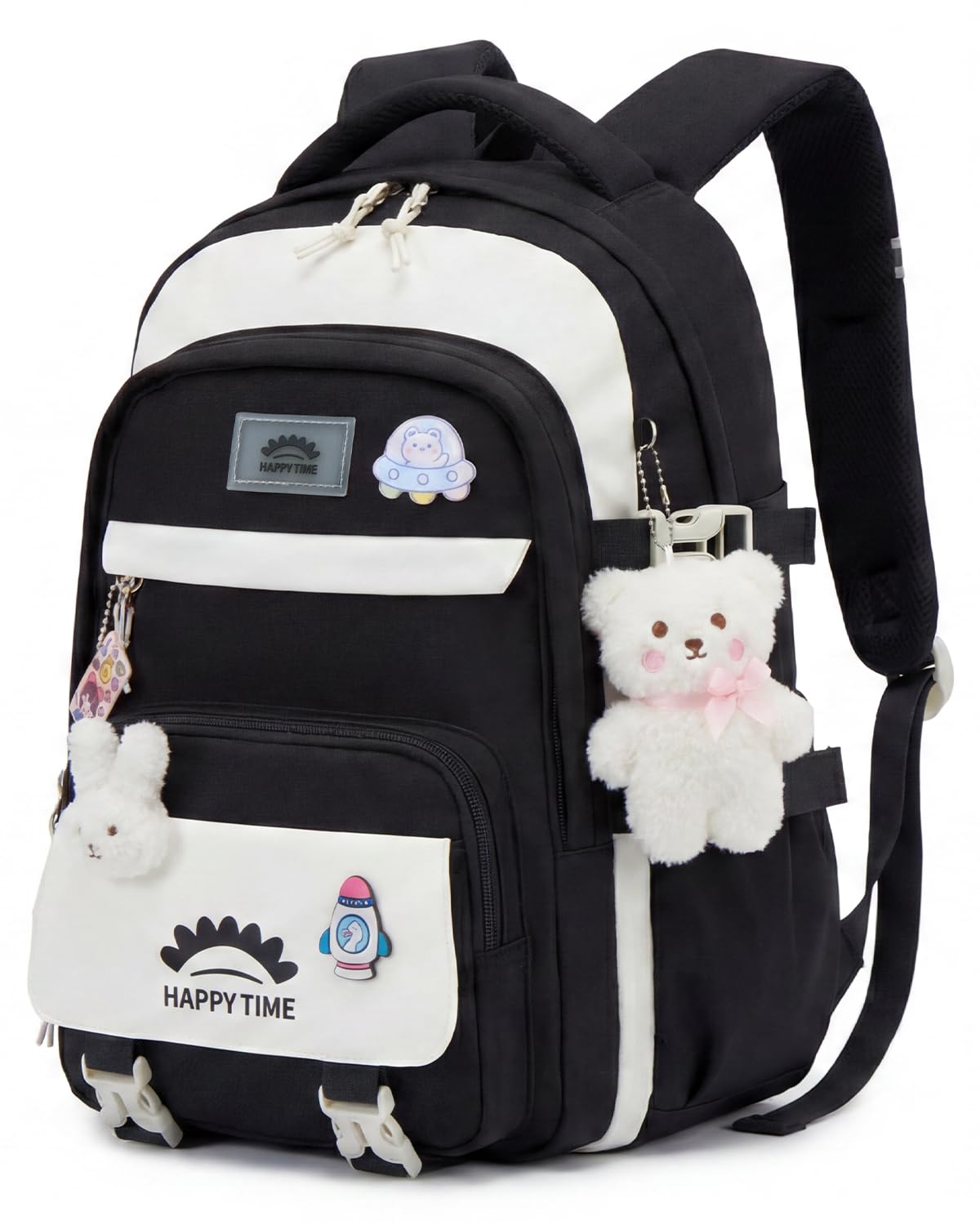 Tanou Schultasche Mädchen, Wasserabweisender Nylon Kinder Schulranzen, 20L