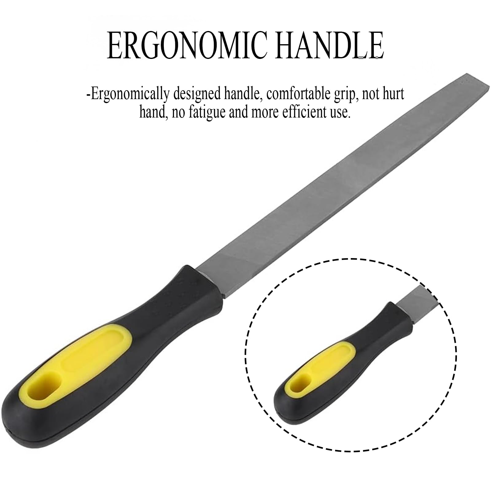 Flat Metal File 12 inch,High Carbon Steel Wood File, Premium Steel Construction - Image 3