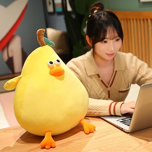 Miniatura 2 de SNOWOLF Bonita almohada de felpa de pollo gordo, divertida muñeca de gallina de peluche, simulación de animal para dormir, suave juguete de peluche