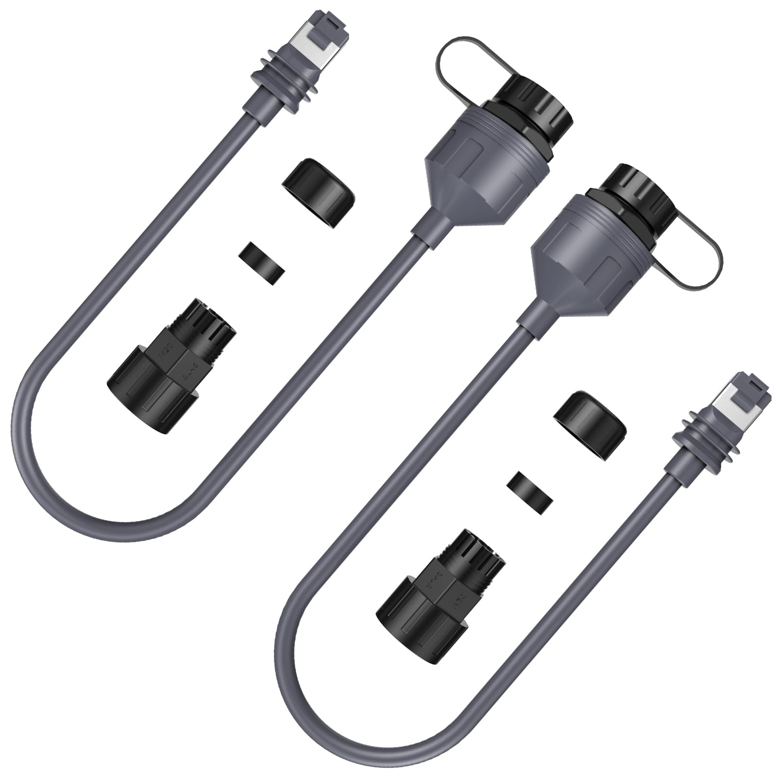 XLTTYWL® Adaptateur Ethernet RJ45 pour Starlink Gen 3 & Mini(Lot de 2) | Pour Gen 3/Mini/V4 (4X), Coupleur SPX vers RJ45, Étanche IP67, 1200Mbps,idéal camping-car, bateau, hors réseau et entreprise