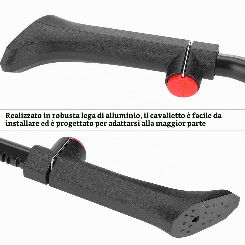 Wakects Cavalletto Doppio per Bici, Supporto Centrale Regolabile in Altezza, Alluminio Lega, per Mountain Bike 24-28", Nero