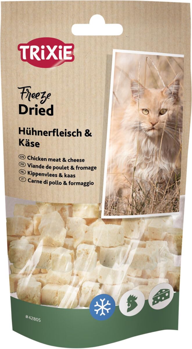 Trixie Freeze Dried Kipfilet | Dubbel Pakket | 2 x 50 g | Aanvullend diervoeder voor honden | Gevriesdroogde snack | 99% vleesgehalte | Geschikt bij voedselallergieën