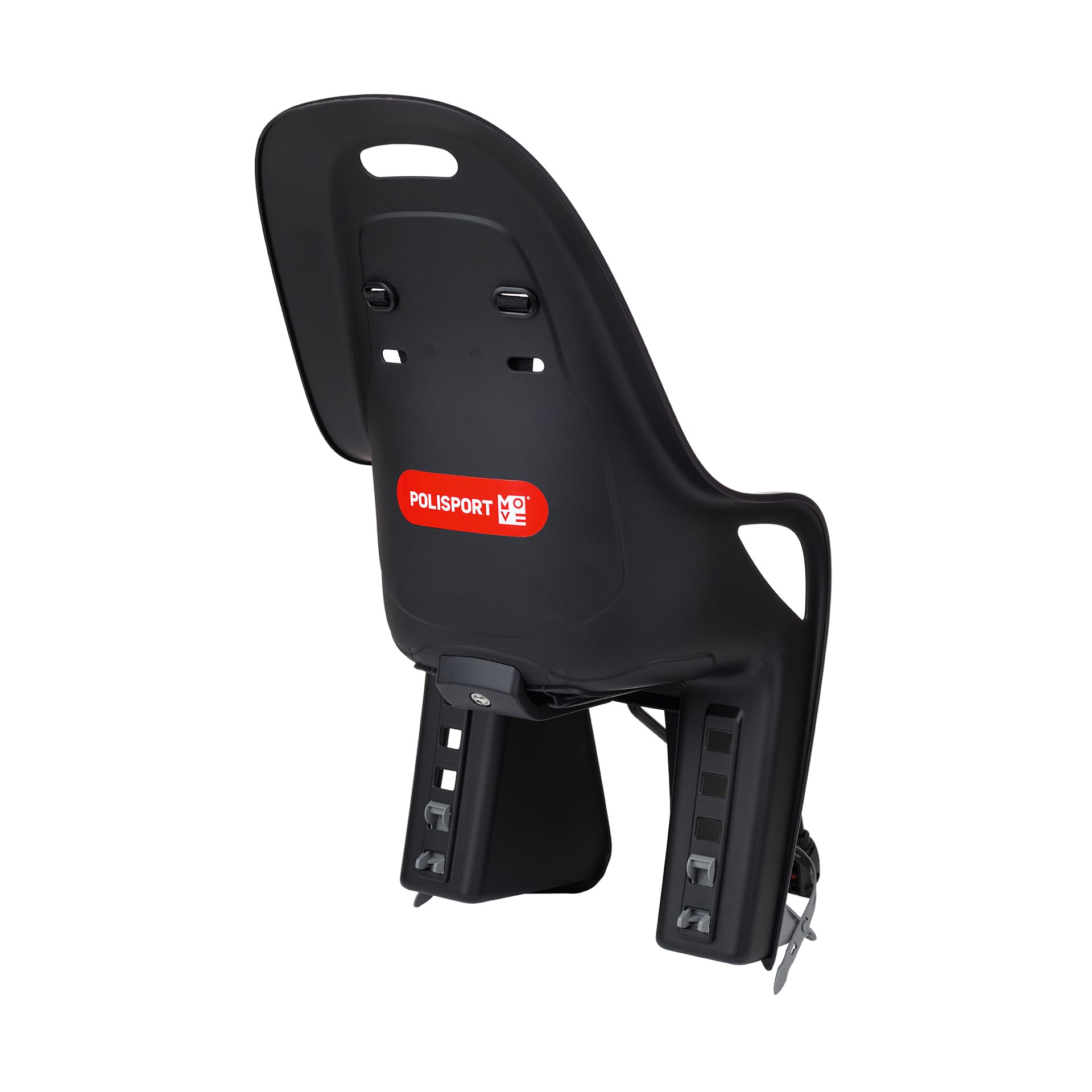 POLISPORT 8408100005 - Tylne siedzenie rowerowe KOARI z kołem 29" lub małą ramą odpowiednie dla dzieci o maksymalnej wadze 22 kg z mocowaniem do ramy w kolorze czarno-szarym
