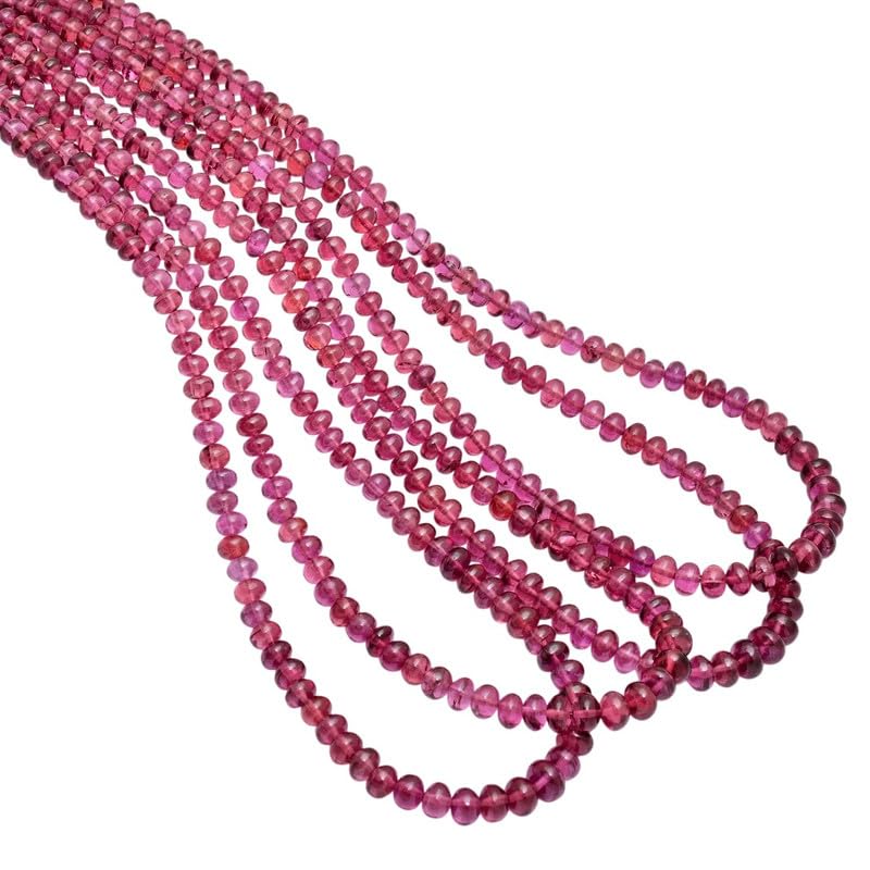 Grenat rhodolite AAA+ perles lisses sans défaut pour enfilage régulier