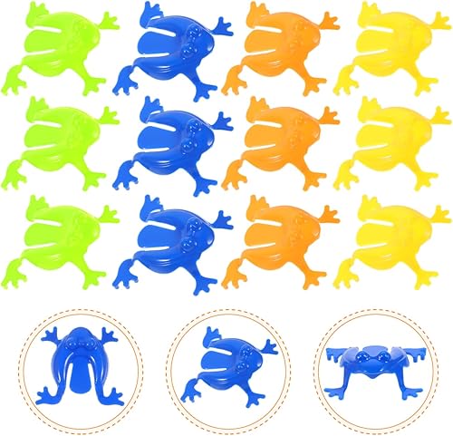 Miniatura 9 de TOYANDONA Cubo de juguetes de salto de rana, 12 piezas de colores surtidos que rebotan para presionar los dedos, juguetes de salto para jugar, juego