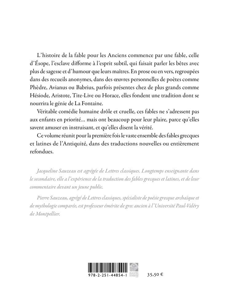 Fables grecques et latines de l'antiquité