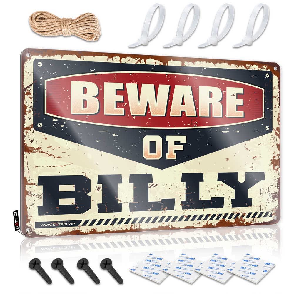 Bar Open Metal Sign Beware Of Billy Sign Tinsign Decor Coffee Sign Decor(30X40CM)