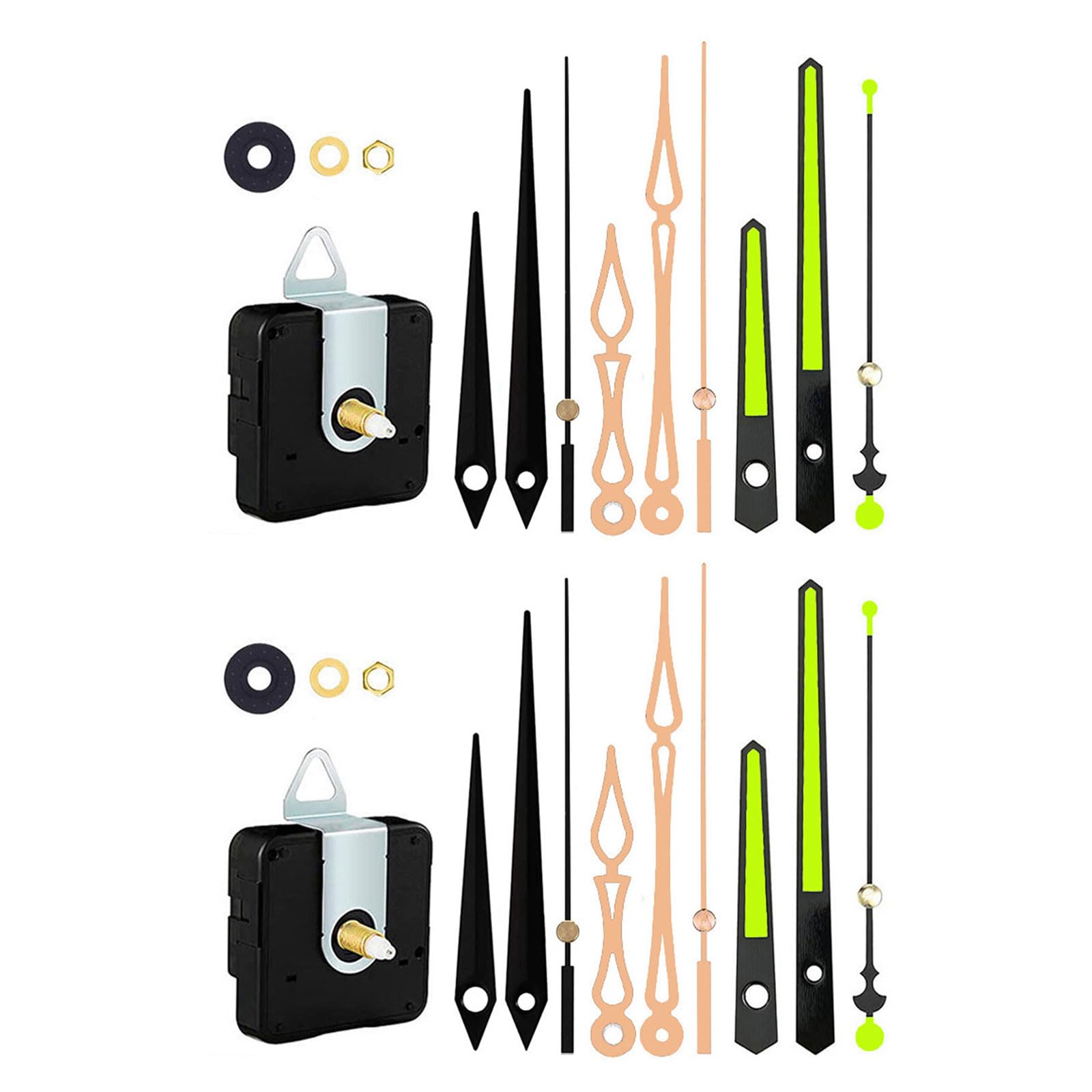 NEWFT 1 / 2Pcs Silents Clock Movement Mechanism Diys Clock Repair Parts Motor Replacement Battery Operated Silents Clocks Kits Diys Repair Parts Motor